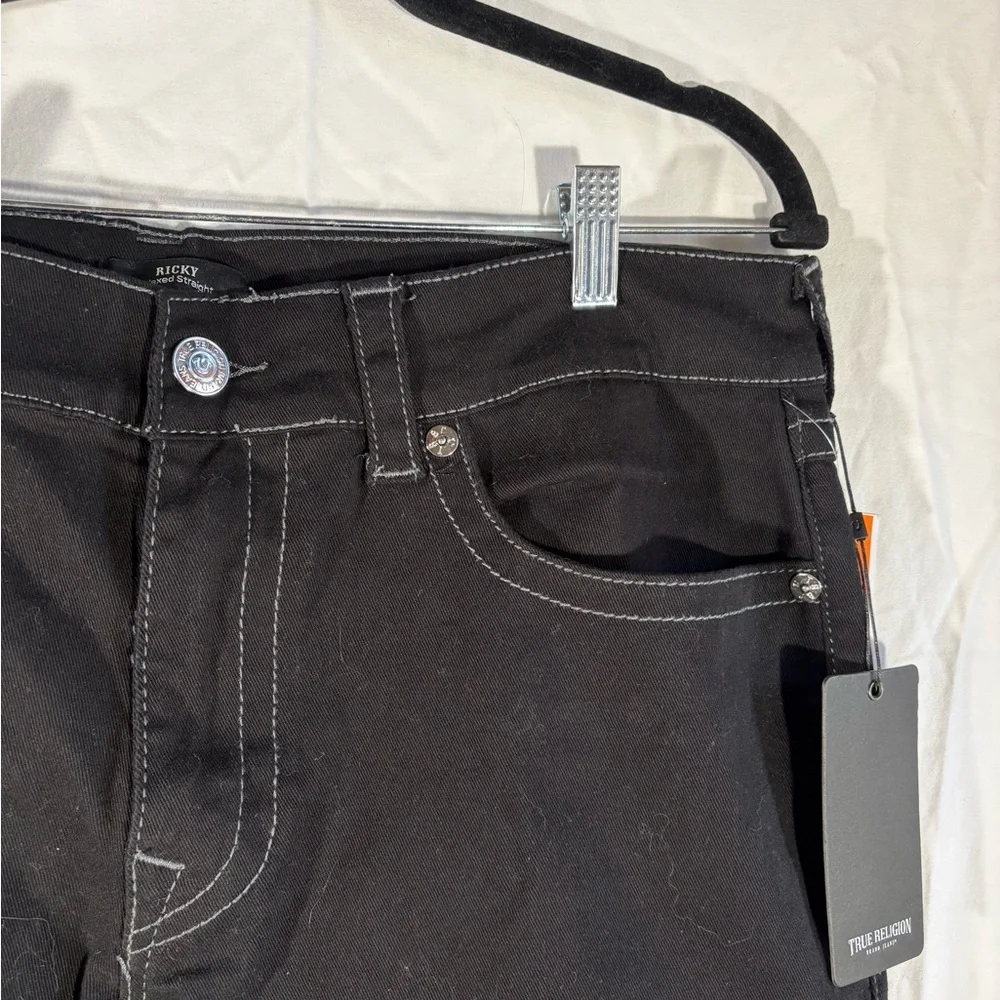 True Religion Men's Black Slim Jeans